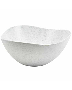 White Granite Melamine Triangular Buffet Bowl 35cm