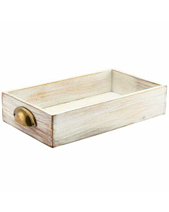 White Wash Acacia Wood Display Drawer GN 1/3