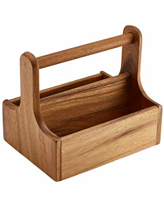 Medium Dark Wood Table Caddy