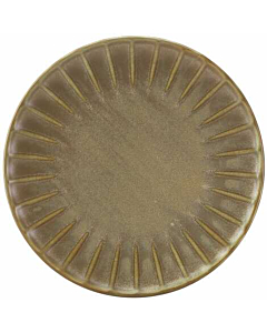 Terra Porcelain Matt Grey Scalloped Coupe Plate 26cm
