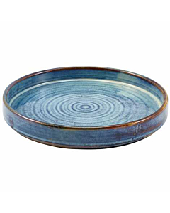 Terra Porcelain Aqua Blue Presentation Plate 20.5cm