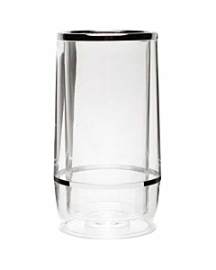 Clear Acrylic Wine Cooler Chrome Trim