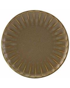 Terra Porcelain Matt Grey Scalloped Coupe Plate 20.3cm