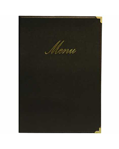 Classic A5 Menu Holder Black 4 Pages