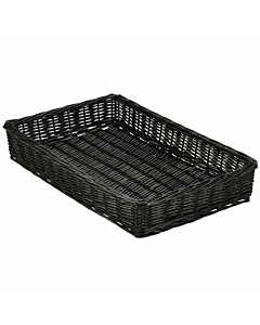 Wicker Display Basket Black 46X30X8cm