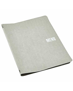 Washable Paper A4 Menu Holder Grey