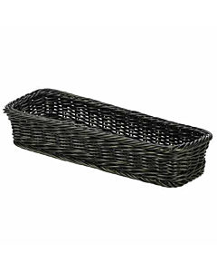 Polywicker Display Basket Black 32 x 11 x 5.5cm