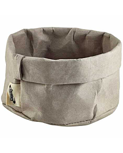 Grey Washable Paper Bag 13 Dia x 10cm (H)