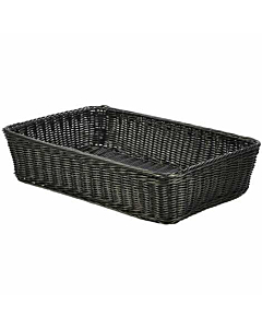Polywicker Display Basket Black 46 x 31 x 10cm