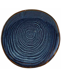Terra Porcelain Aqua Blue Organic Plate 21cm
