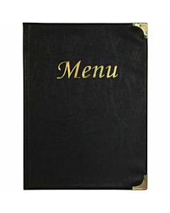 A5 Menu Holder Black 8 Pages