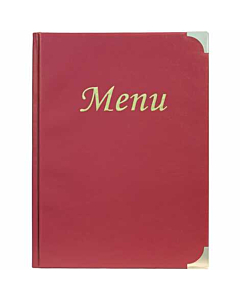 A4 Menu Holder Wine Red 8 Pages