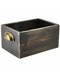 GenWare Black Wash Acacia Wood Display Drawer 21.5 x 15 x 11