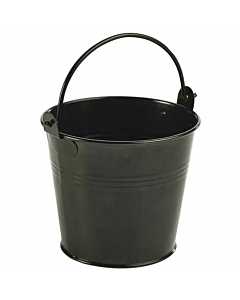 Galvanised Steel Serving Bucket 10cm Dia Black