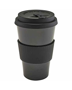 Black Reusable Bamboo Fibre Coffee Cup 45cl/15.75oz