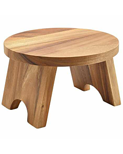 Acacia Wood Round Buffet Riser 25cm