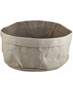 Grey Washable Paper Bag 20 Dia x 14cm (H)
