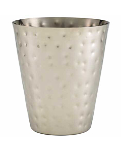 Hammered Stainless Steel Conical Serving Cup 9 x 10cm