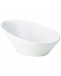 Genware Porcelain Oval Sloping Bowl 21cm/8.25"