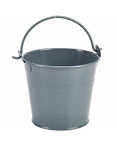 Galvanised Steel Serving Bucket 10cm Dia Grey