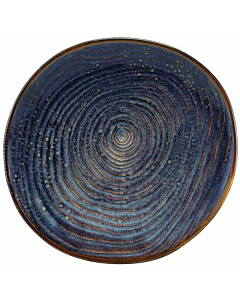 Terra Porcelain Aqua Blue Organic Plate 25cm