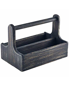 Black Wooden Table Caddy