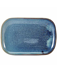 Terra Porcelain Aqua Blue Rectangular Plate 29 x 19.5cm