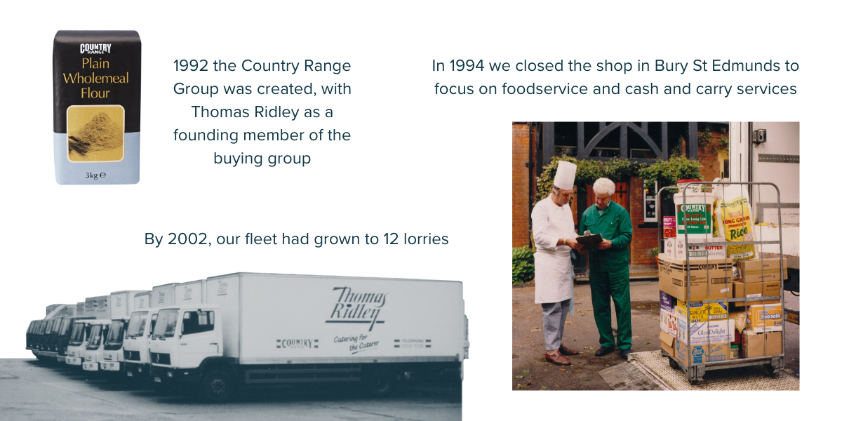 Timeline of Thomas Ridley's history from 1992 to 2002